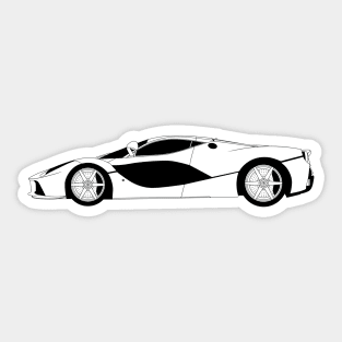 La Ferrari F150 Black Outline Sticker